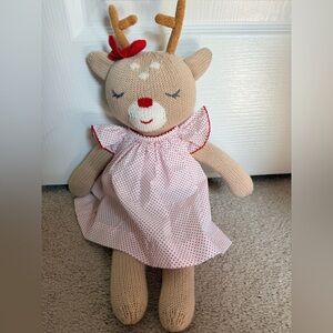 Zubels & Petite Ami Knit Reindeer with Red Polka Dot Dress